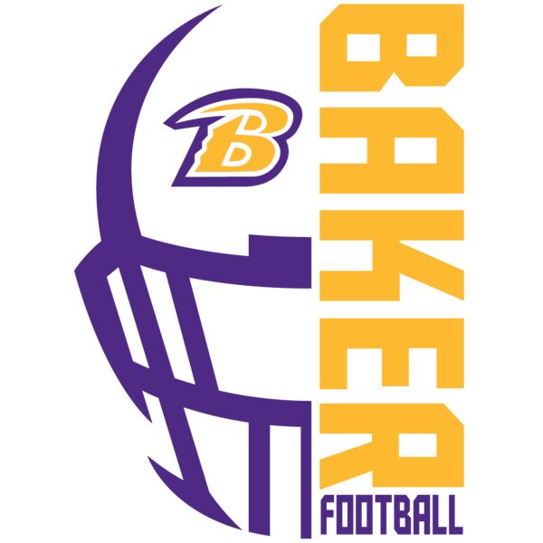 Baker Football half helmet Thumbnail